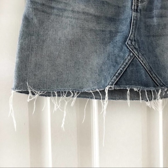 16. Hollister High Rise Frayed Denim Mini Skirt - Picture 3 of 6